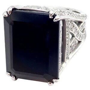 Kieselstein Cord Platinum 3ctw Diamond Black Spinel Cockatil Ring 1998 sz 5.5